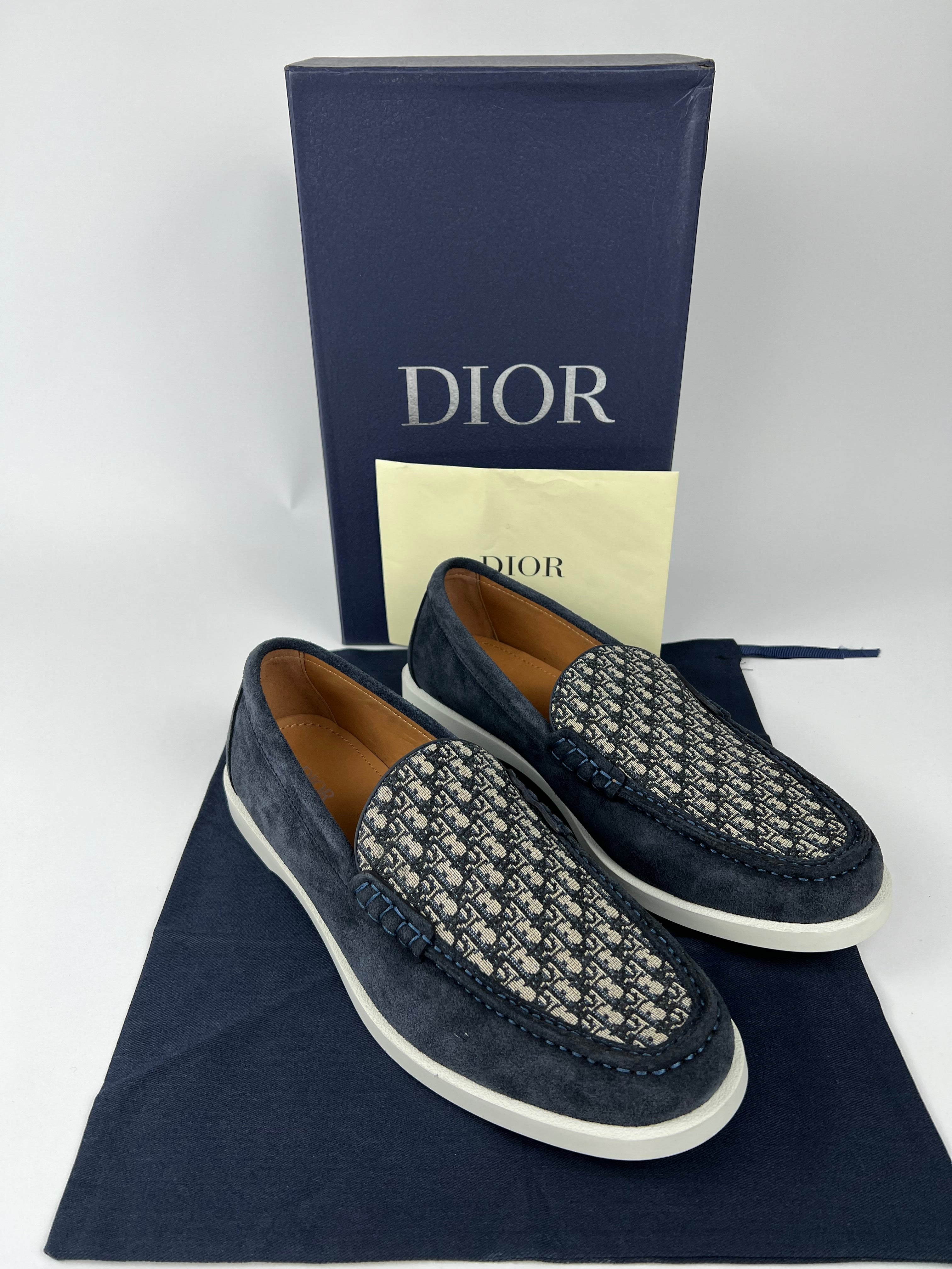 Dior loafers donkerblauw