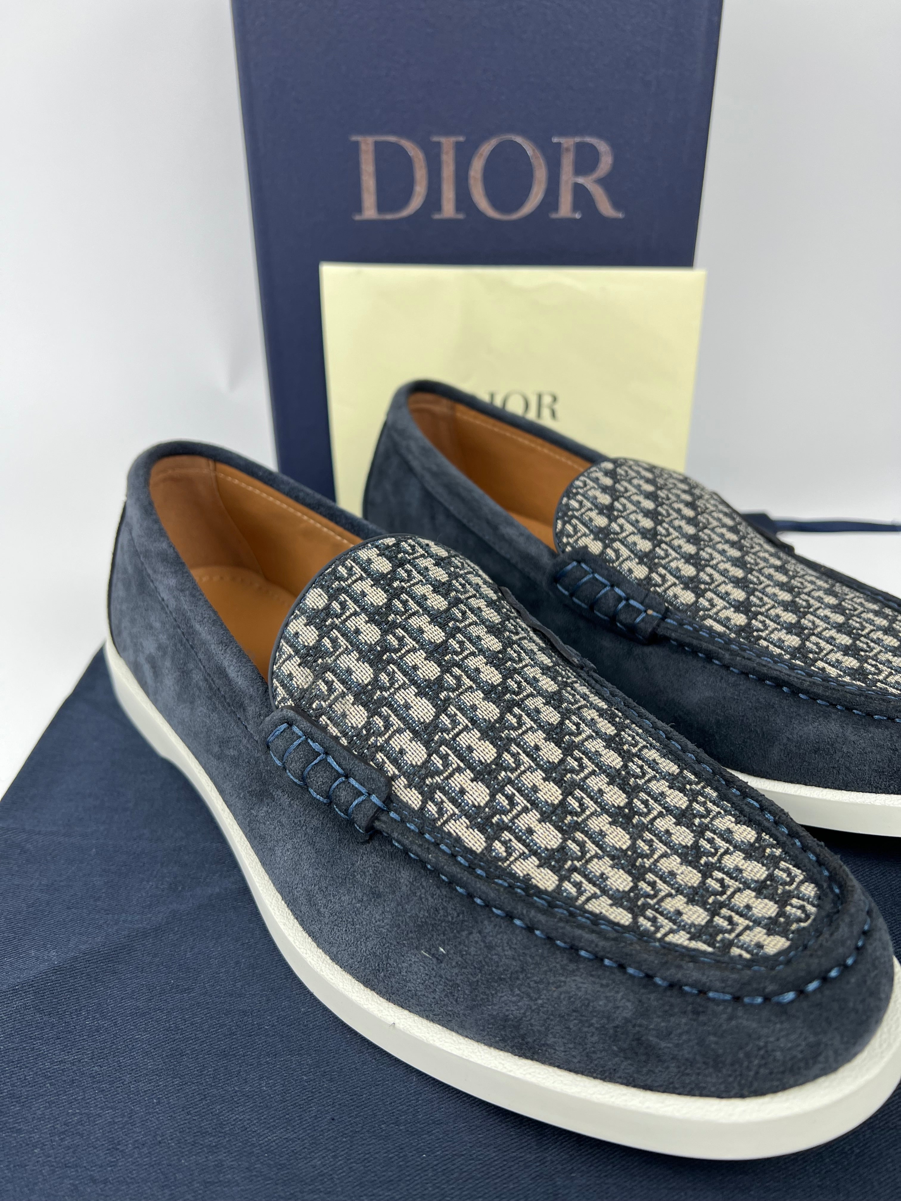 Dior loafers donkerblauw