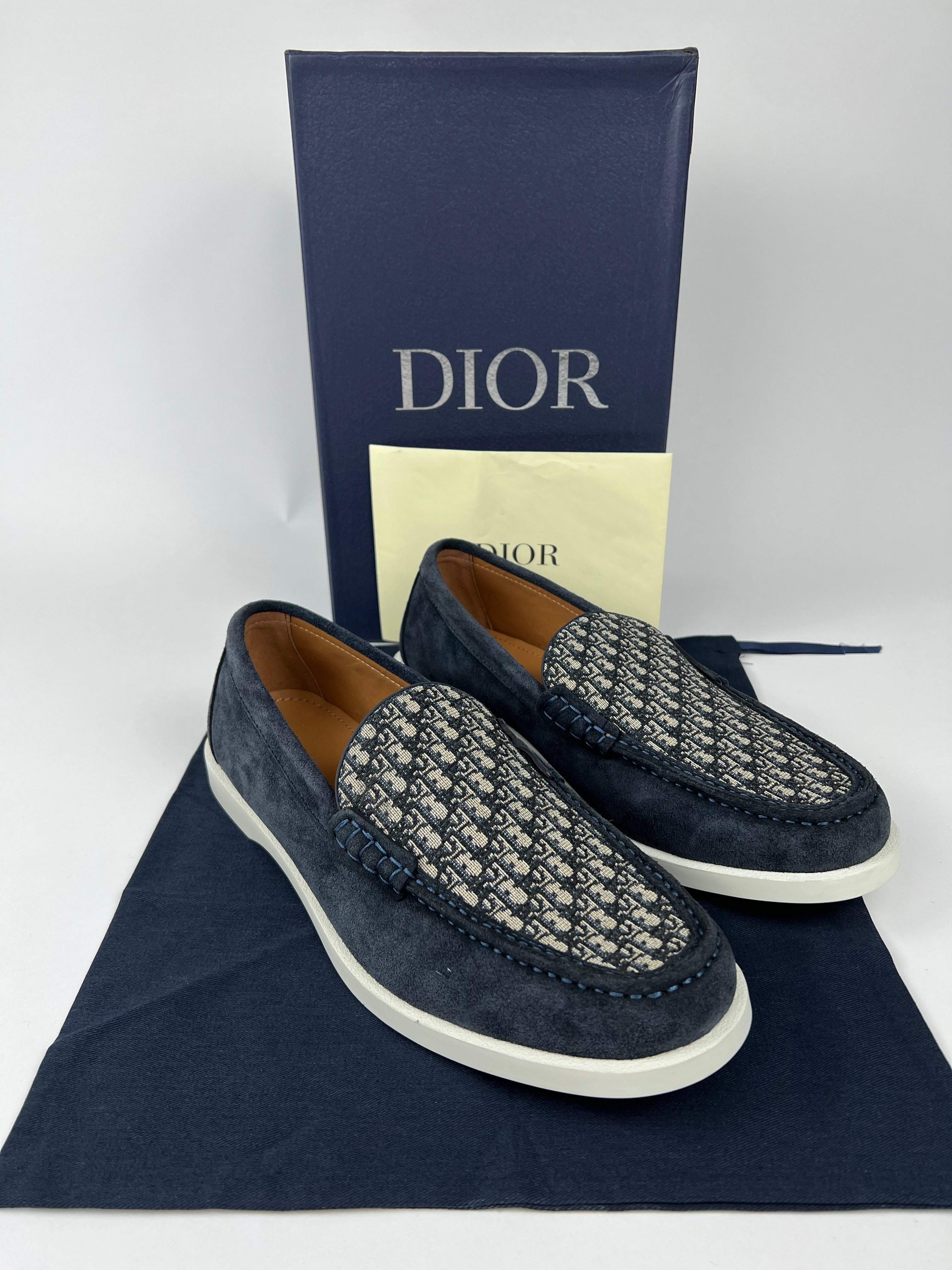 Dior loafers donkerblauw