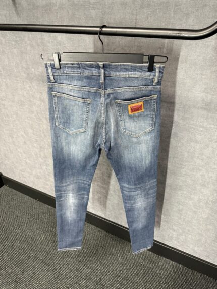 Docle & Gabbana Light Blue Jeans Orange Logo