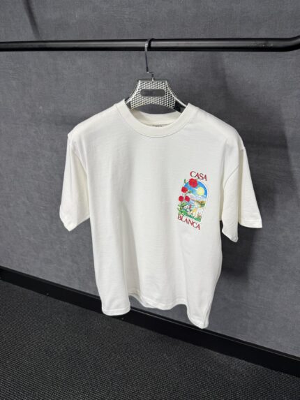 Casablanca Wit T-Shirt Roses