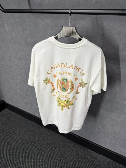 Casablanca Wit T-Shirt Gold