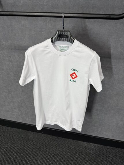 Casablanca Wit T-Shirt Simpele Logo