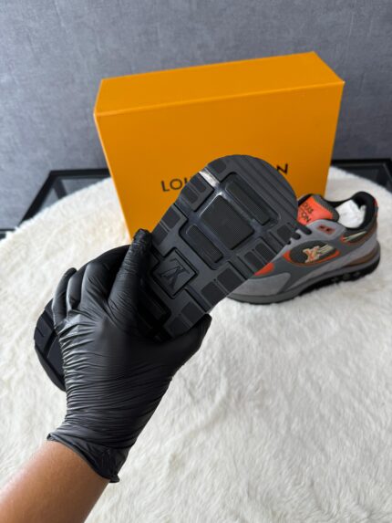 Louis Vuitton Run Away Sneakers Grey Orange