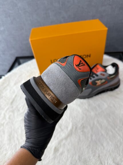 Louis Vuitton Run Away Sneakers Grey Orange