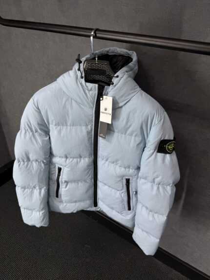 Stone Island Lichtblauw Winterjas