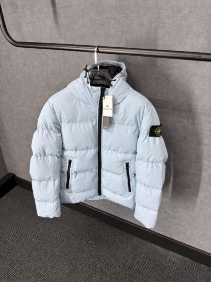 Stone Island Lichtblauw Winterjas