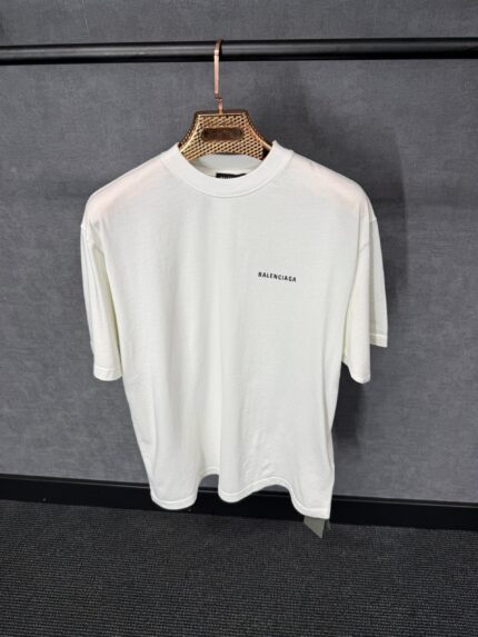 Balenciaga White T-Shirt Black Text