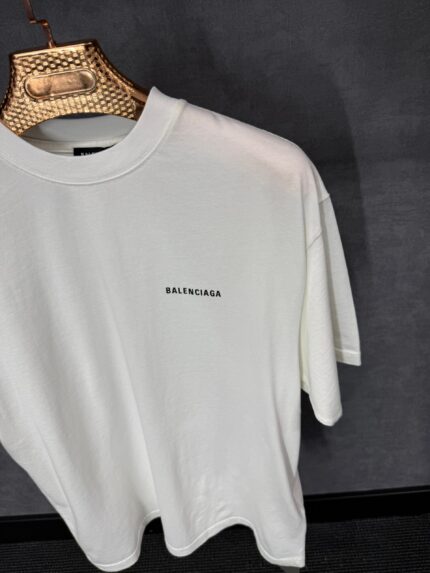 Balenciaga White T-Shirt Black Text