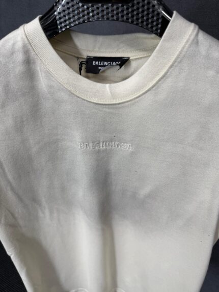 Balenciaga Beige T-Shirt Beige Mid Text