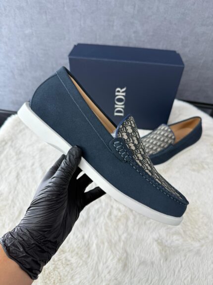 Christian Dior Blue Instappers Oblique