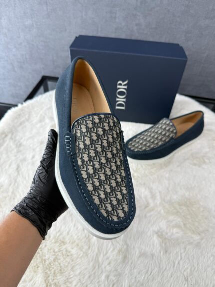 Christian Dior Blue Instappers Oblique