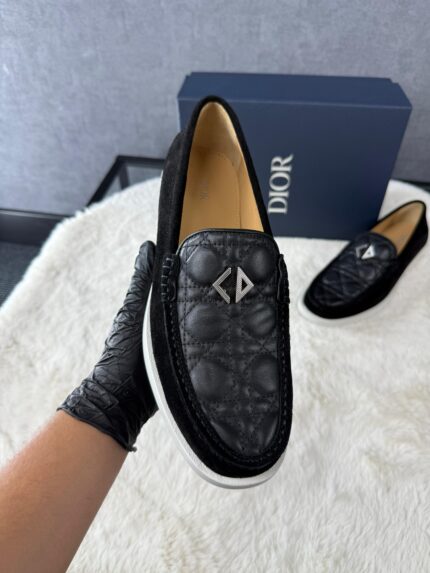 Christian Dior Black Leather Instappers