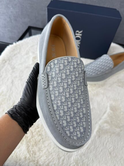 Christian Dior Grey Instappers Oblique