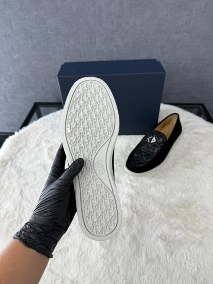 Christian Dior Black Leather Instappers