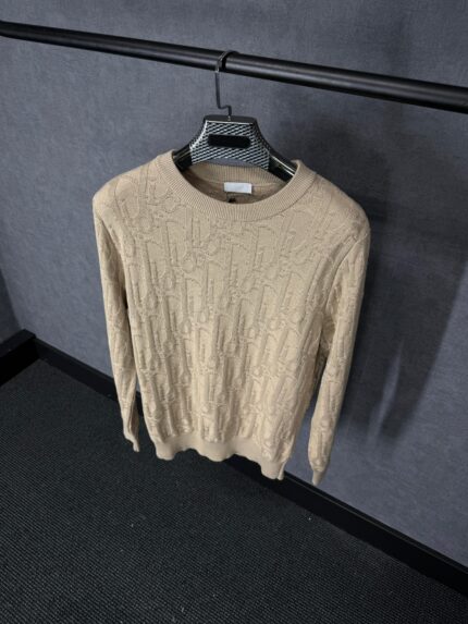 Christian Dior Oblique Beige Sweater High Quality