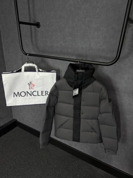 Moncler Madeira Hooded Short Down Jacket Grey + NFC High Quality