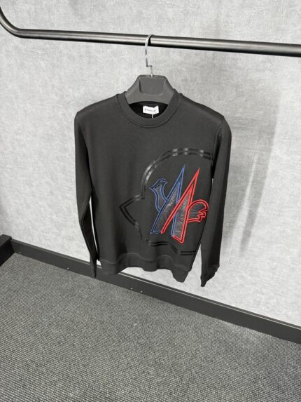 Moncler Black Sweater Big Logo