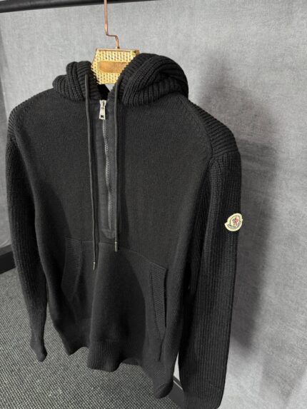 Moncler Black Wool Hoody High Quality