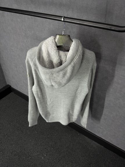 Moncler Grey Wool Hoody High Quality