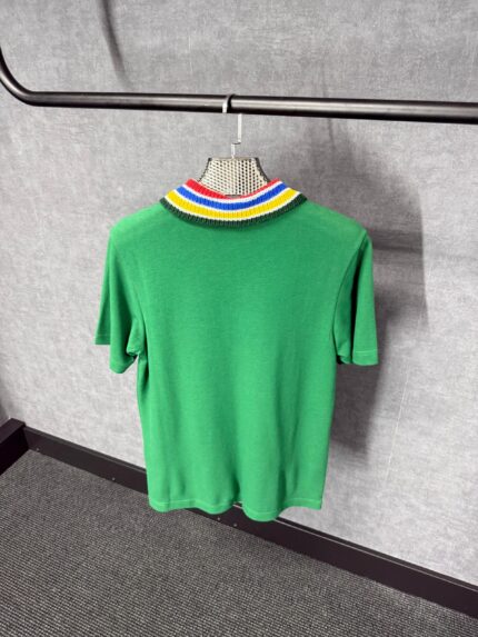 Casablanca Green Polo Kleuren Kraag T-Shirt