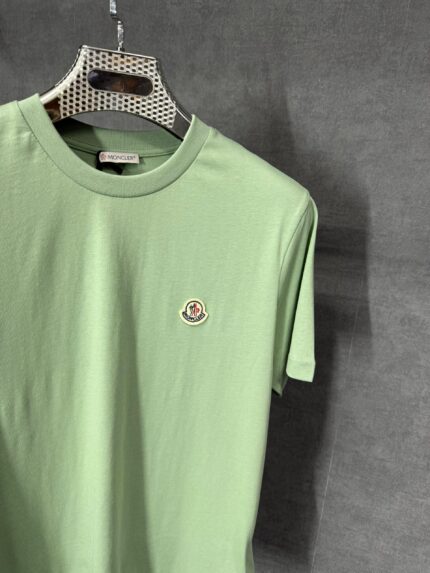 Moncler Mint Green T-Shirt Simpel Logo