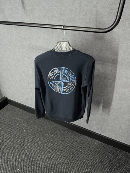 Stone Island Mid Logo Sweater Blue