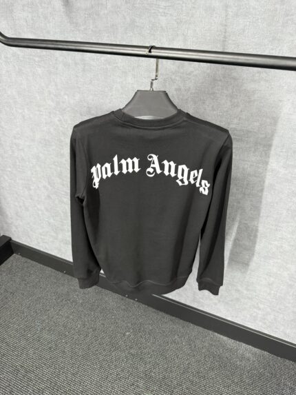Palm Angels Black Sweater Grey Teddy