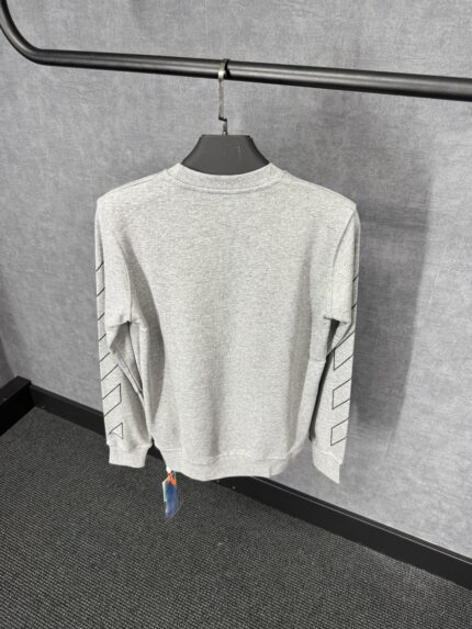 Off-White Grey Sweater Arm Logo