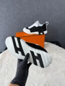 Hermes Bouncing Sneakers, Black White, Black Logo#xadv