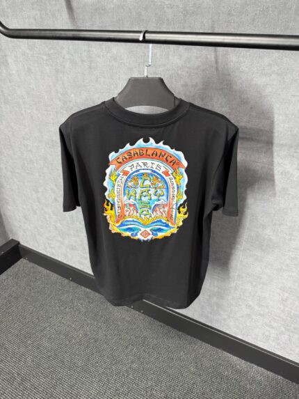 Casablanca Black T-Shirt Chinese