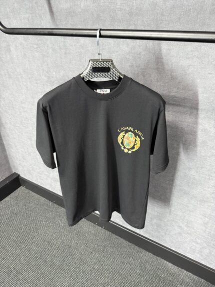 Casablanca Black T-Shirt Gold Logo