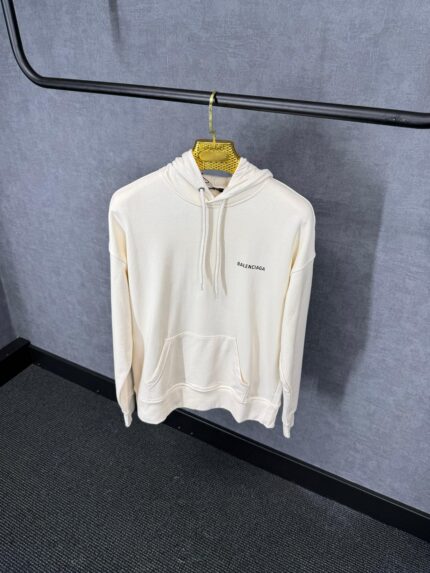 Balenciaga Beige Hoody Black Text