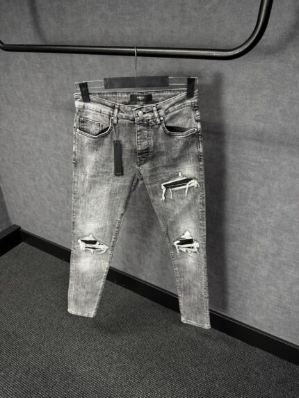 Amiri Grey Jeans Ribbels