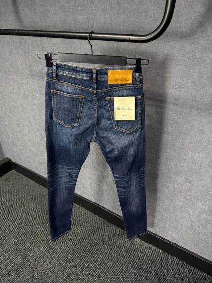 Loro Piana Light Dark Blue Jeans Orange Label