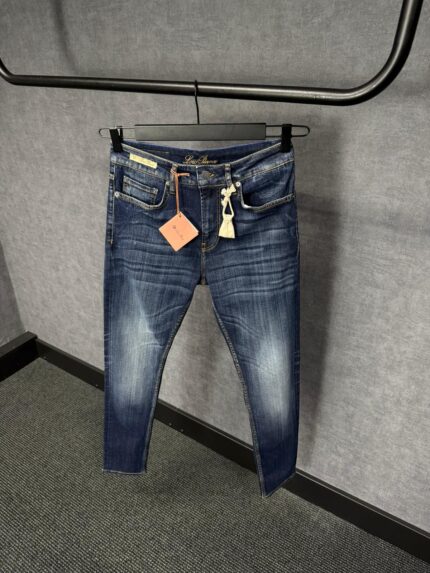 Loro Piana Light Dark Blue Jeans Orange Label