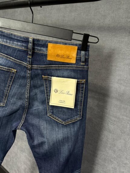 Loro Piana Light Dark Blue Jeans Orange Label