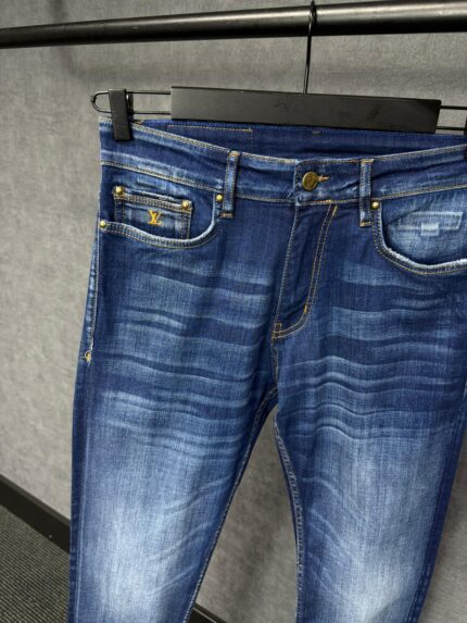 Louis Vuitton Blue Jeans Blokjes Brown Label