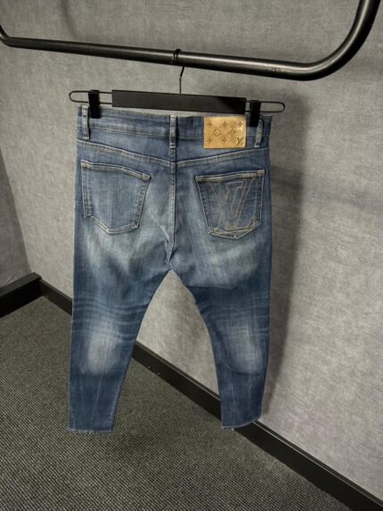 Louis Vuitton Blue Jeans Big Logo Label