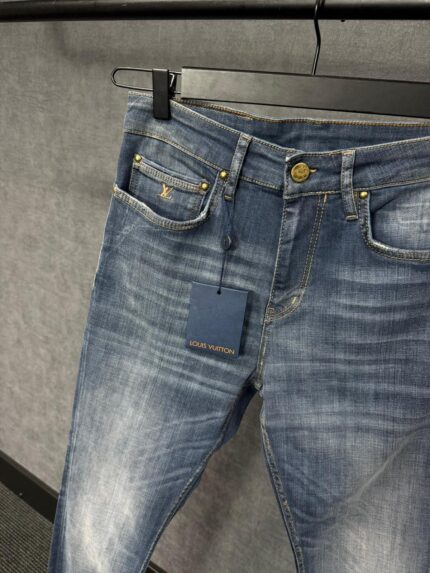 Louis Vuitton Blue Jeans Big Logo Label