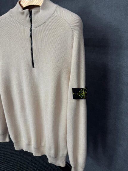 Stone Island Trui, Met Rits Beige