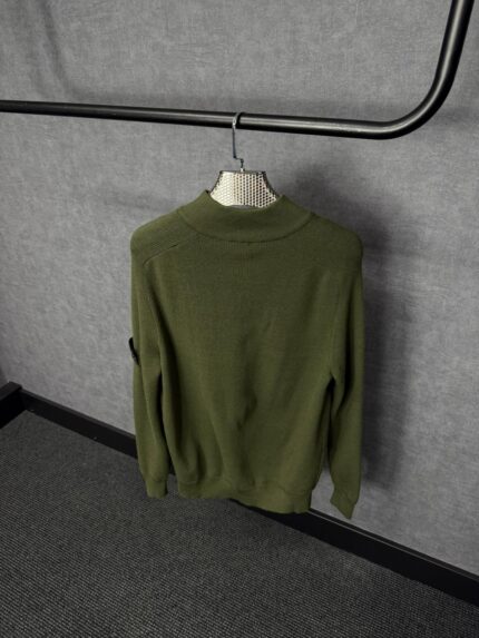 Stone Island Trui, Met Rits Groen