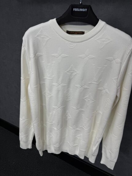Louis Vuitton White Sweater Monogram
