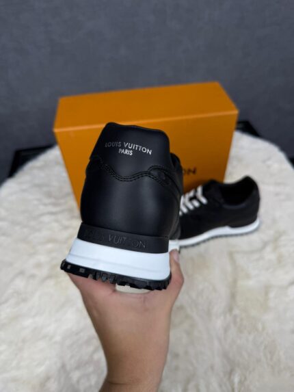 Louis Vuitton Leather Black White Sneakers