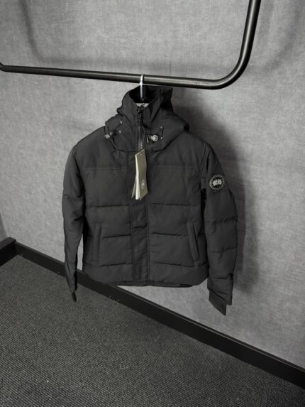 Canada Goose Mac Millan Black, Black Logo High Quality