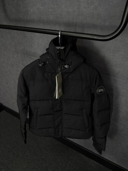 Canada Goose Mac Millan Black, Black Logo High Quality