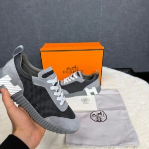 Hermes Bouncing Sneakers grey suede