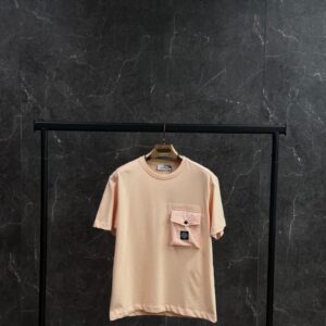 Stone Island T-shirt Oranje met borstzak