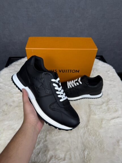 Louis Vuitton Leather Black White Sneakers